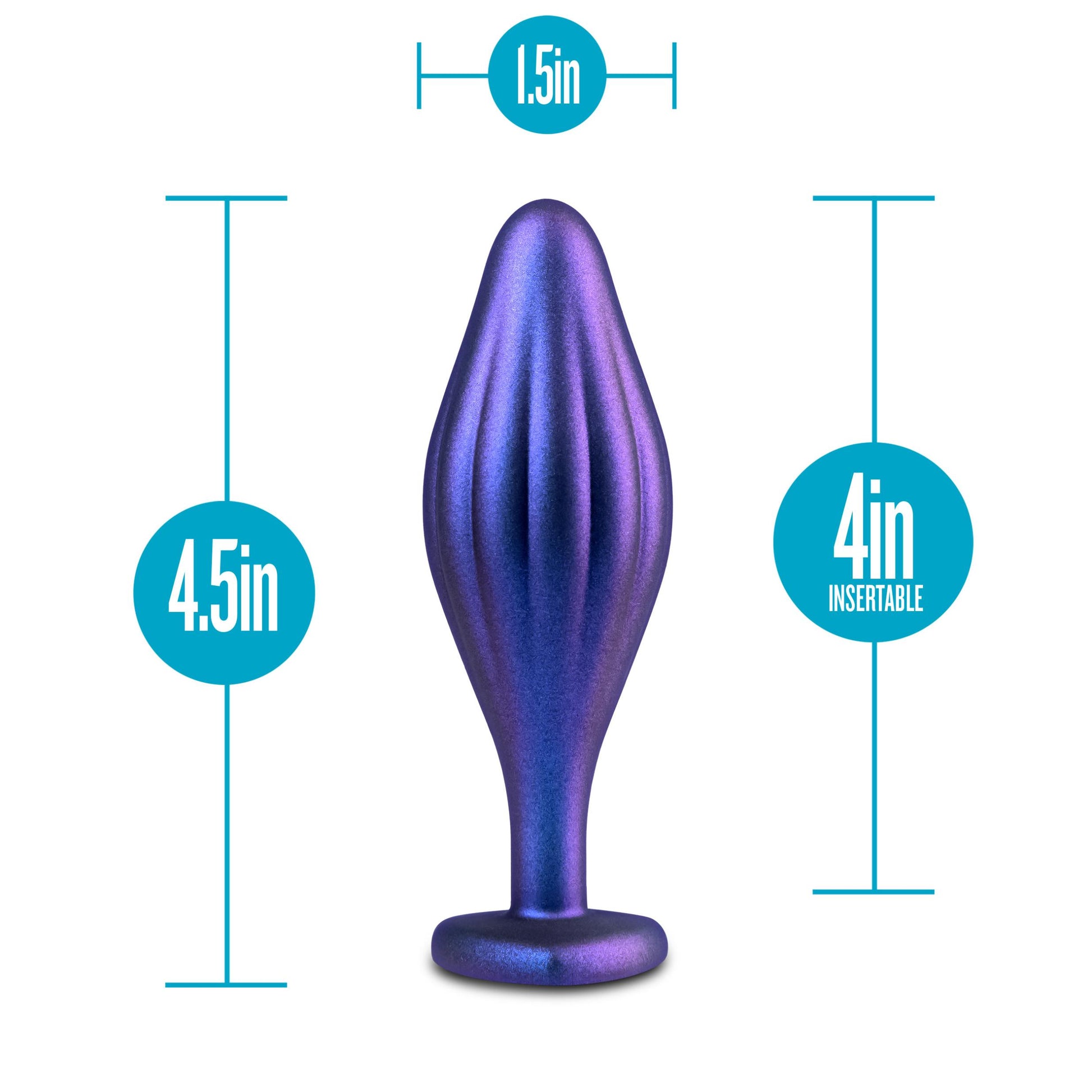 Anal Adventures Matrix - Wavy Bling Plug - Sapphire - Not Very Vanilla