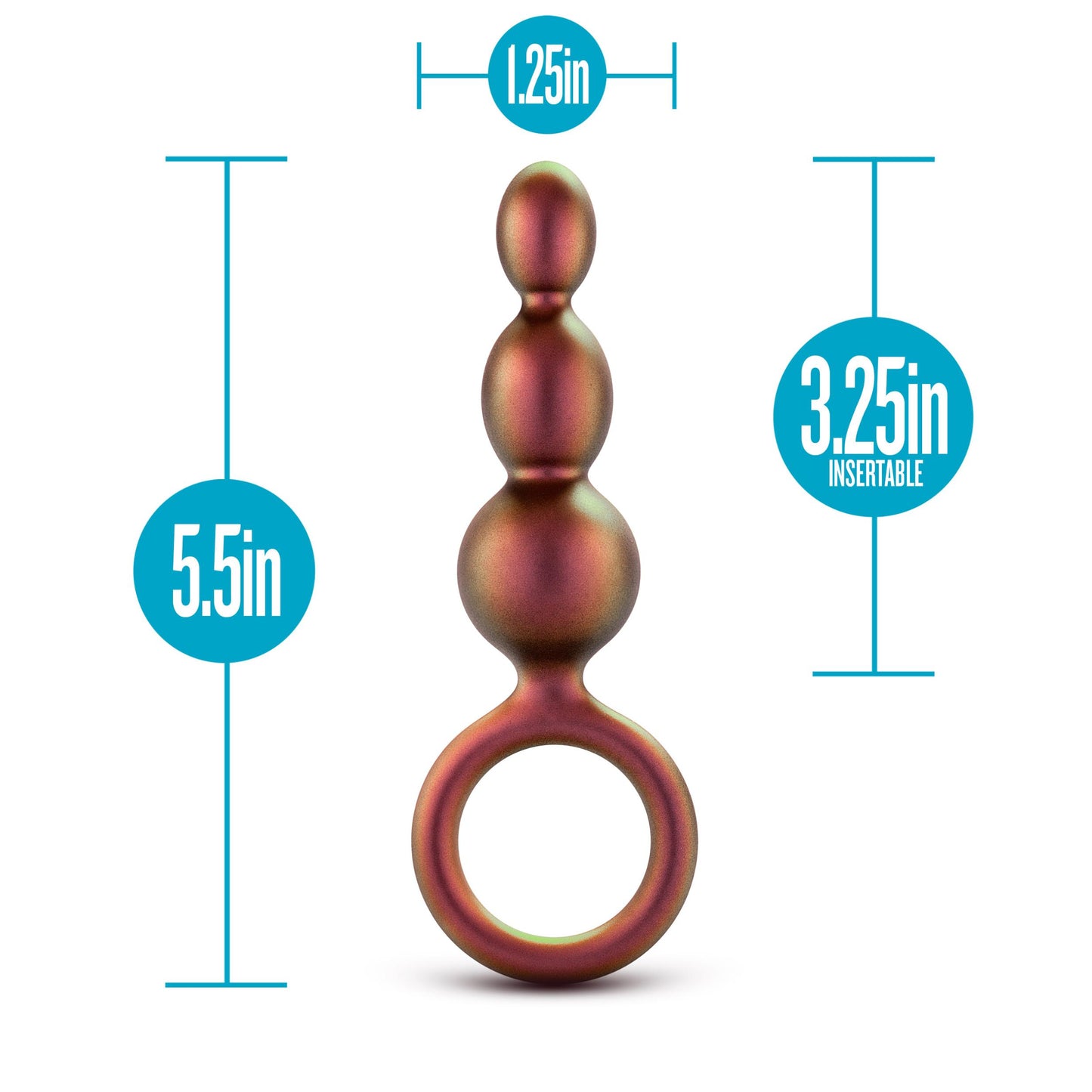 Anal Adventures Matrix - Beaded Loop Plug - Copper - Not Very Vanilla