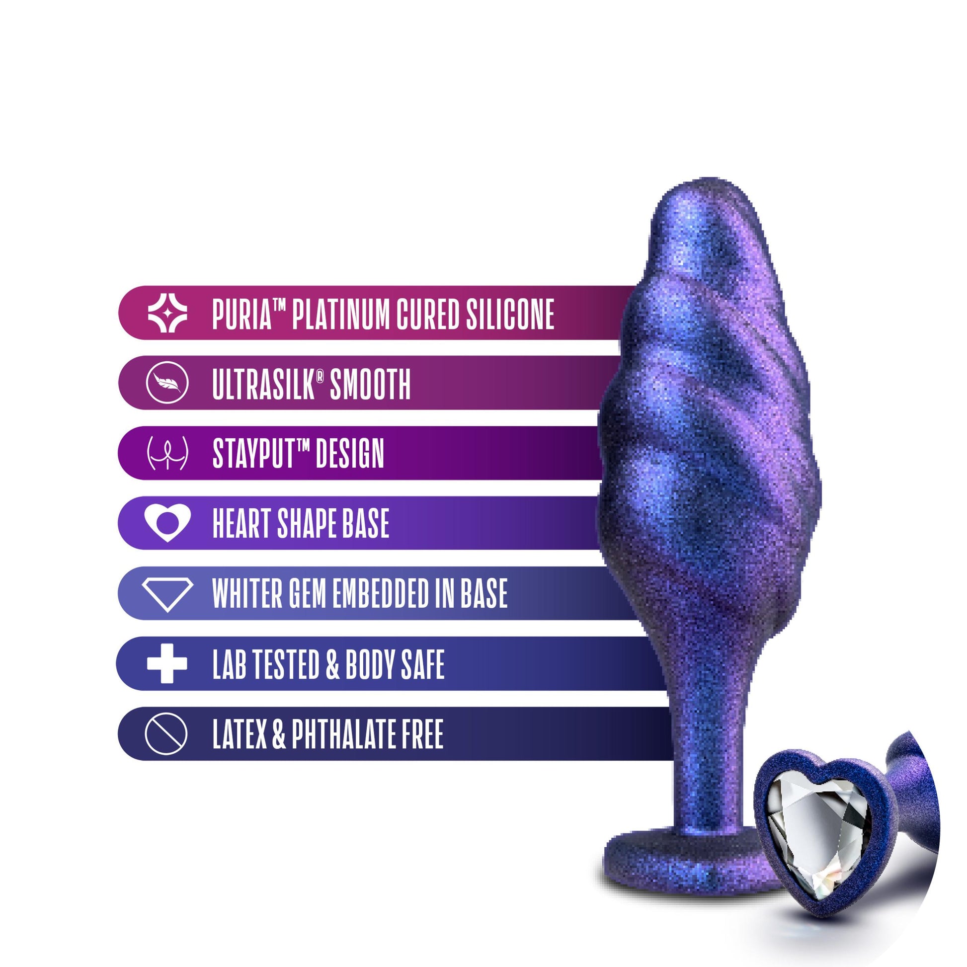 Anal Adventures Matrix - Bumped Bling Plug - Sapphire - Not Very Vanilla