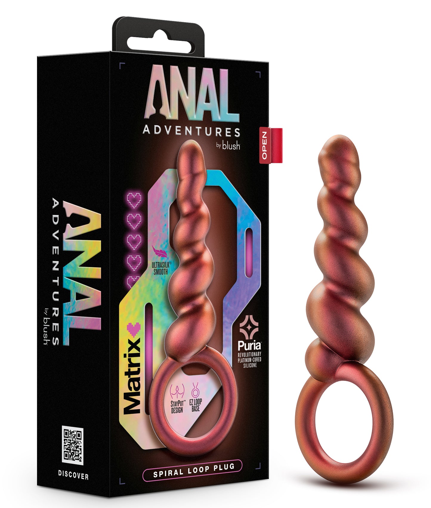 Anal Adventures Matrix - Spiral Loop Plug - Copper - Not Very Vanilla