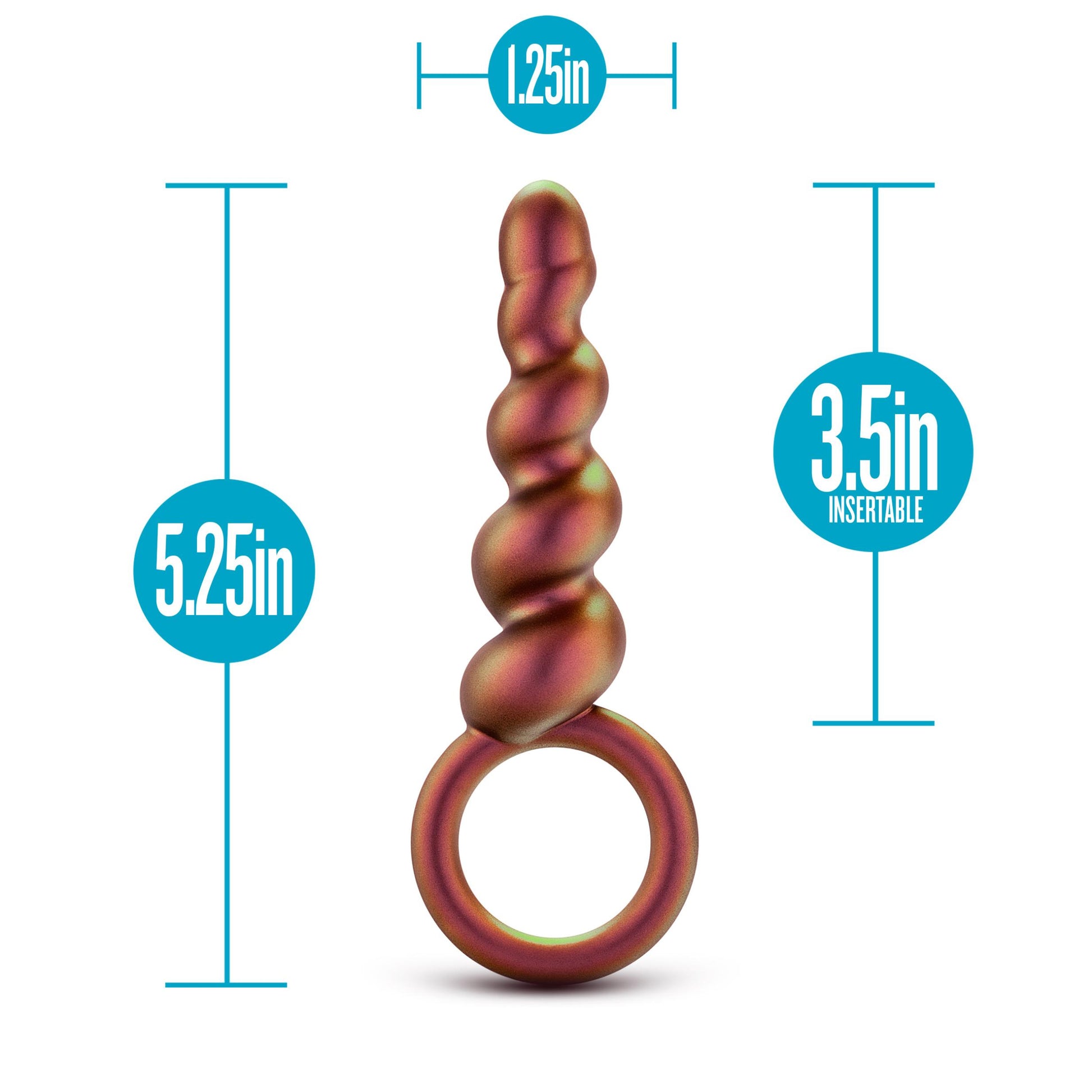 Anal Adventures Matrix - Spiral Loop Plug - Copper - Not Very Vanilla