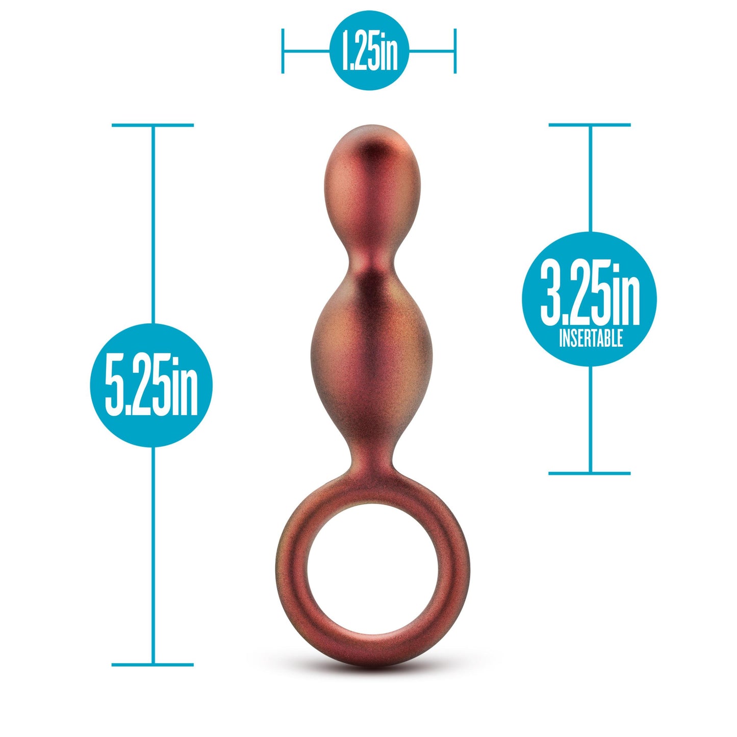 Anal Adventures Matrix - Duo Loop Plug - Copper - Not Very Vanilla