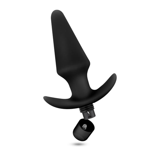 Anal Adventures Platinum - Silicone Vibrating Plug - Black - Not Very Vanilla