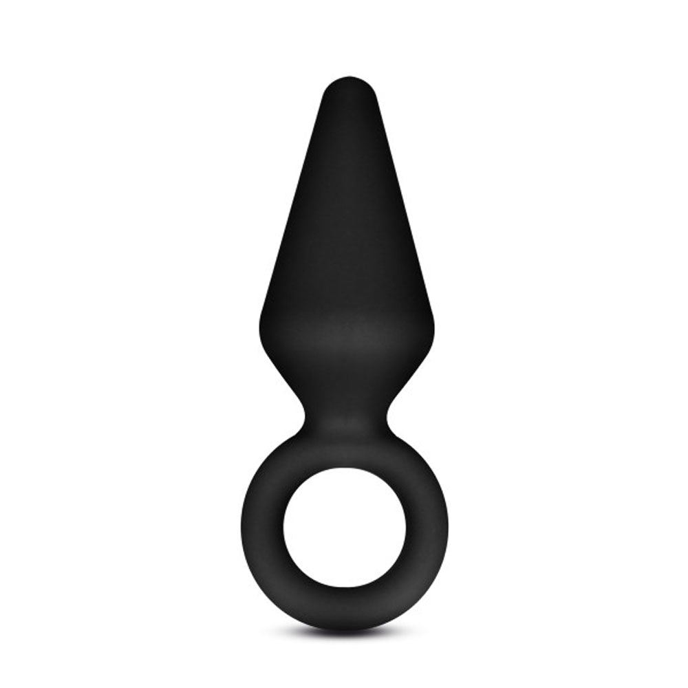 Anal Adventures - Platinum - Silicone Loop Plug - Small - Black - Not Very Vanilla