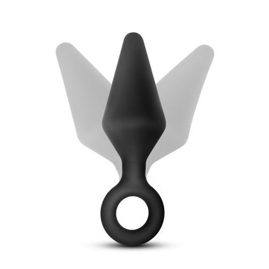 Anal Adventures Platinum - Silicone Loop Plug - Medium - Black - Not Very Vanilla