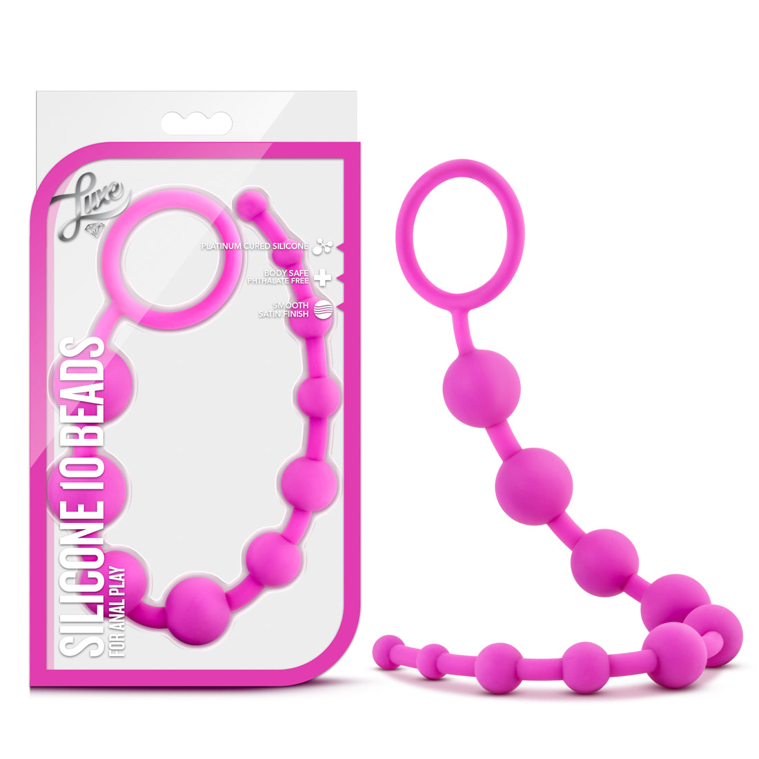 Luxe Silicone 10 Beads - Fuchsia - Not Very Vanilla