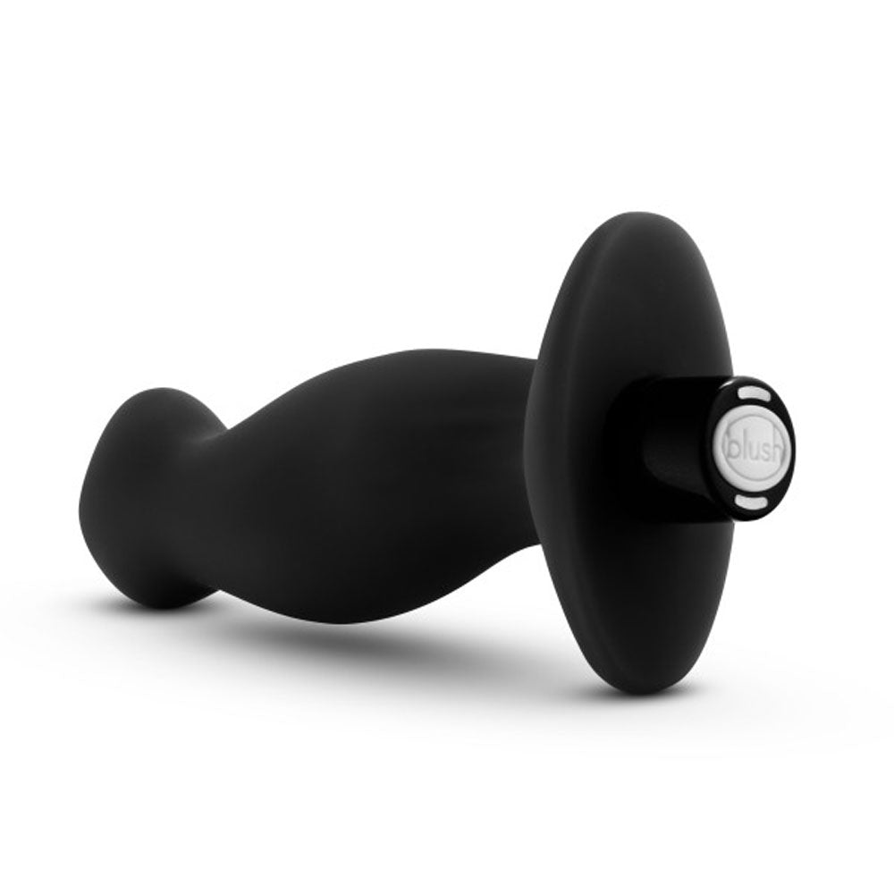 Anal Adventures- Platinum- Silicone Vibrating Prostate Massager 02-Black - Not Very Vanilla