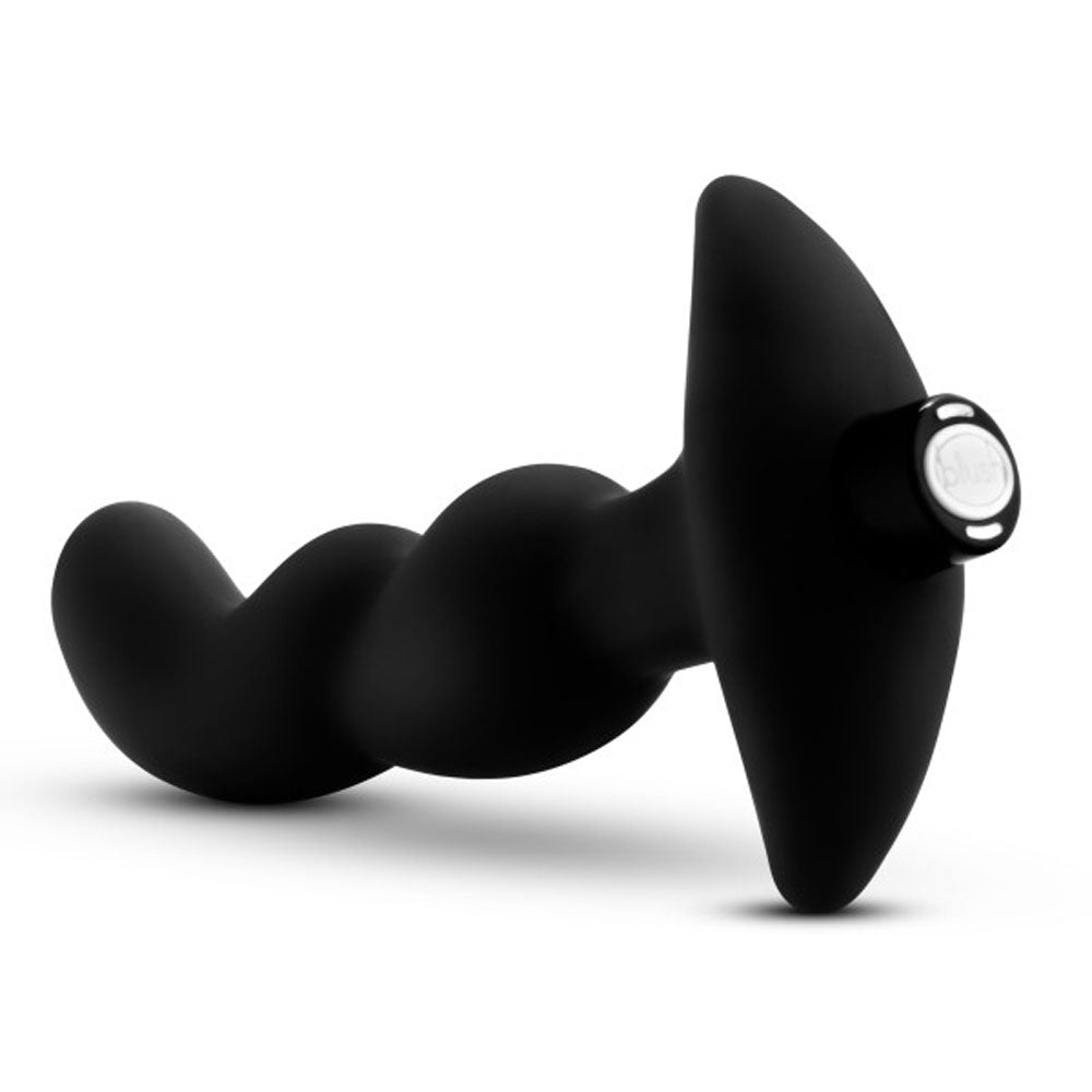 Anal Adventures- Platinum - Silicone Vibrating Prostate Massager 03- Black - Not Very Vanilla