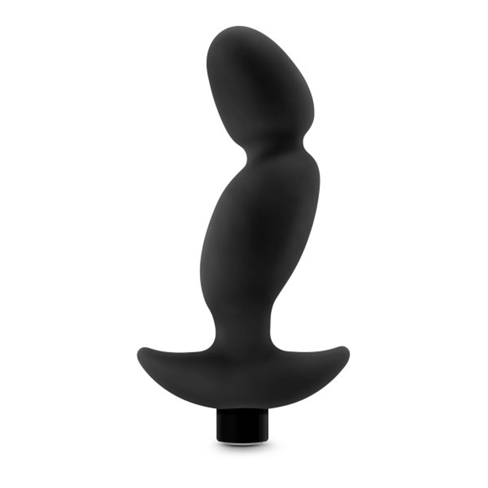 Anal Adventures- Platinum - Silicone Vibrating Prostate Massager 04-Black - Not Very Vanilla