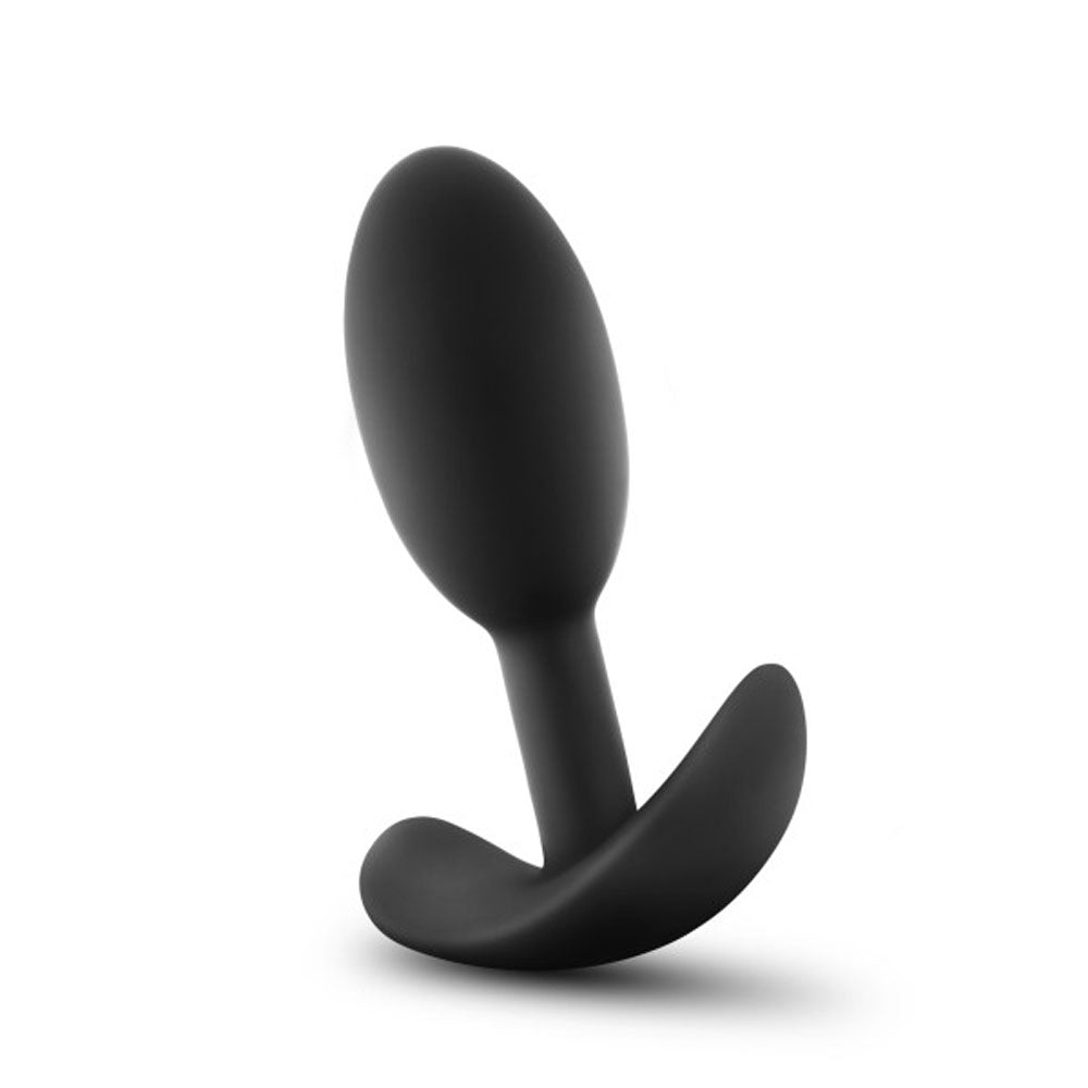 Anal Adventures - Platinum - Silicone Vibra Slim Plug - Small - Black - Not Very Vanilla