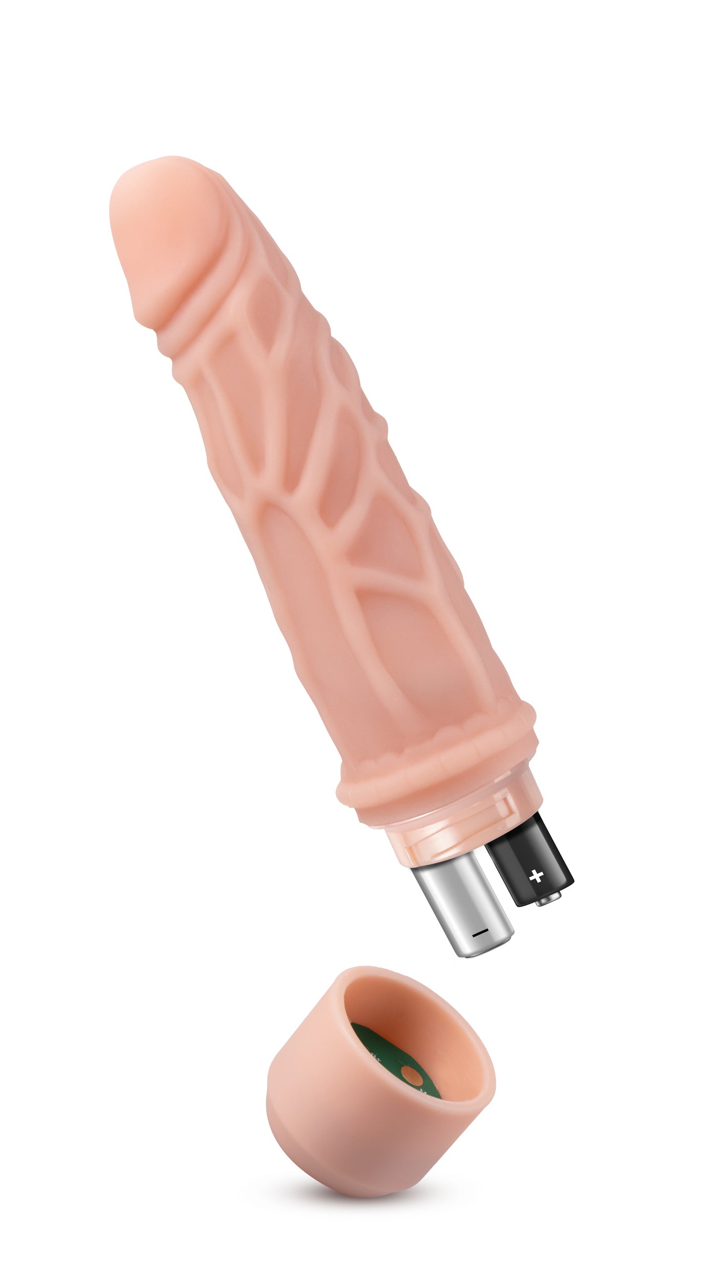 Dr. Skin Silicone - Dr. Robert - 7 Inch Vibrating Dildo -Beige - Not Very Vanilla