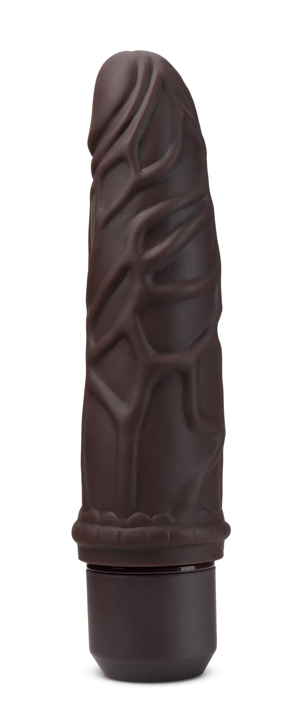 Dr. Skin Silicone - Dr. Robert - 7 Inch Vibrating Dildo - Brown - Not Very Vanilla