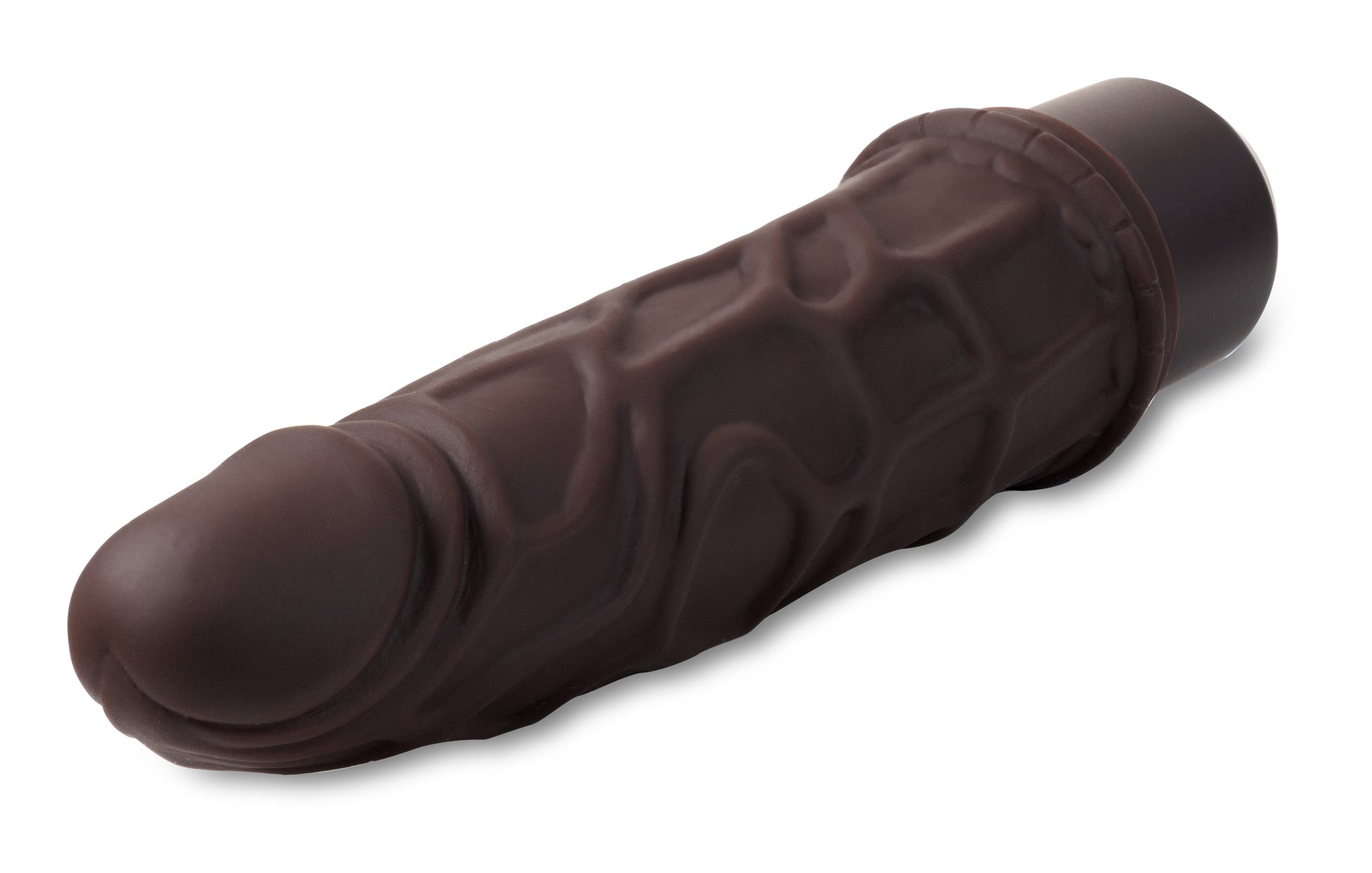 Dr. Skin Silicone - Dr. Robert - 7 Inch Vibrating Dildo - Brown - Not Very Vanilla