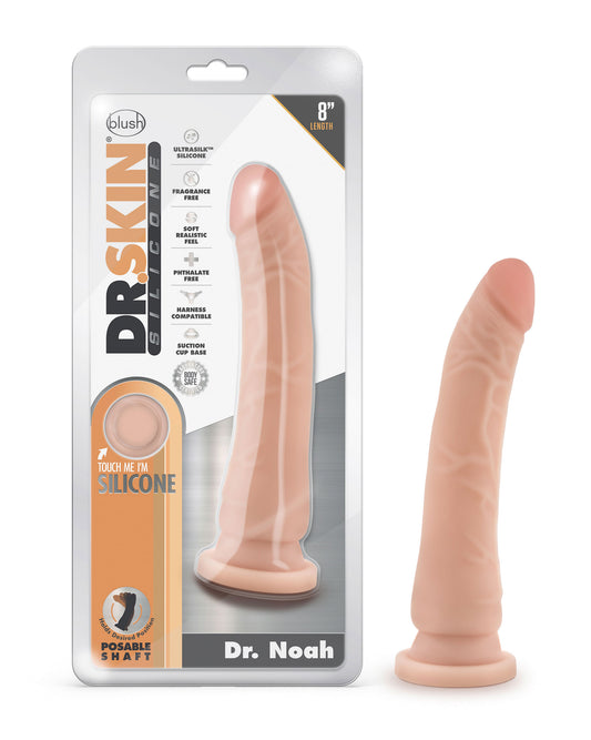 Dr. Skin Silicone - Dr. Noah - 8 Inch Dong With Suction Cup - Vanilla - Not Very Vanilla