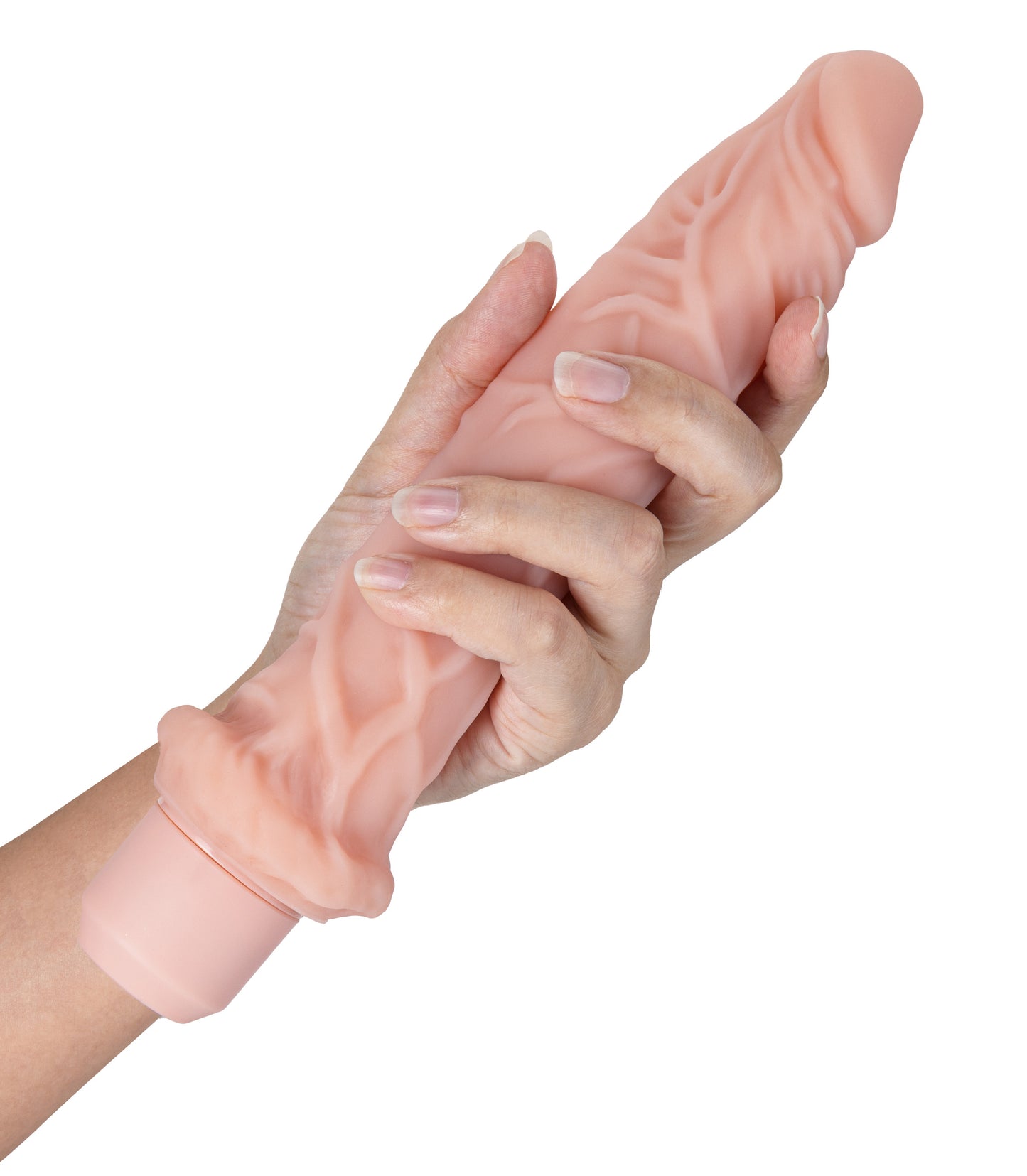 Dr. Skin Silicone - Dr. Richard - 9 Inch Vibrating Dildo -Beige - Not Very Vanilla