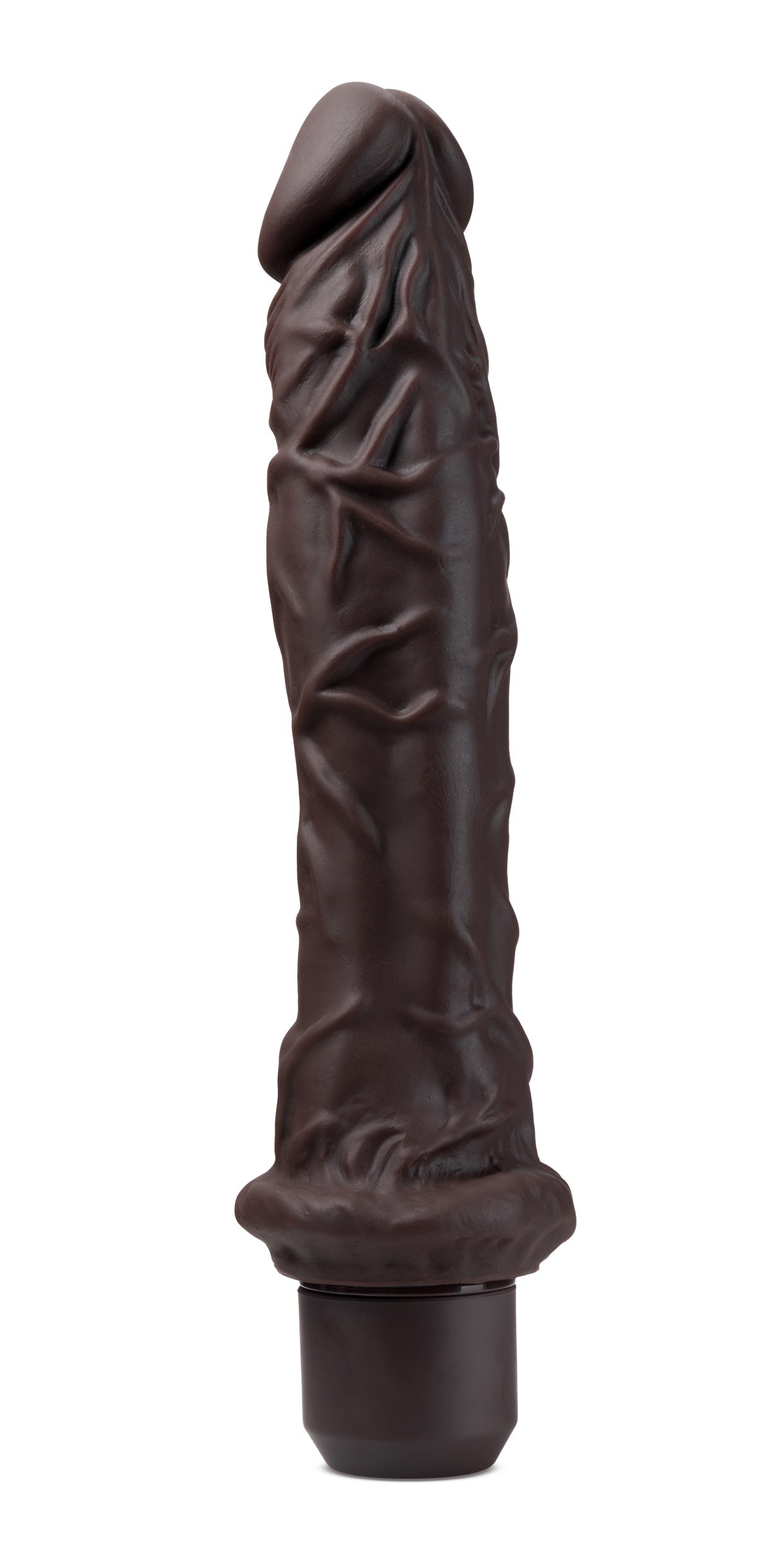 Dr. Skin Silicone - Dr. Richard - 9 Inch Vibrating Dildo - Brown - Not Very Vanilla