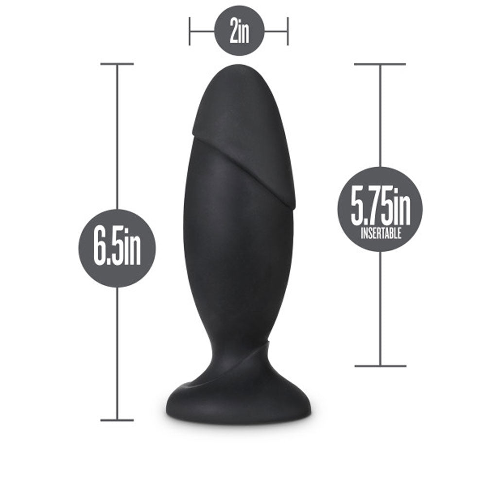 Anal Adventures - Platinum - Silicone Rocket Plug - Black - Not Very Vanilla