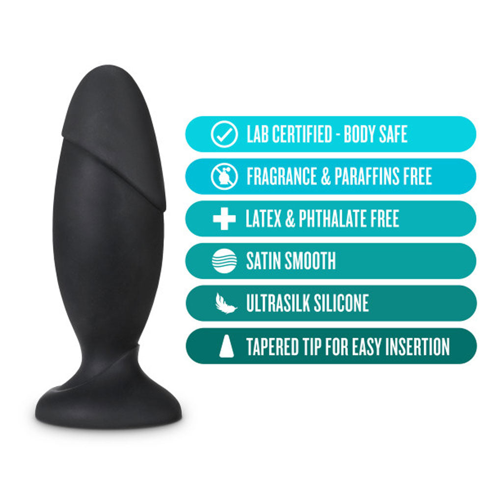 Anal Adventures - Platinum - Silicone Rocket Plug - Black - Not Very Vanilla