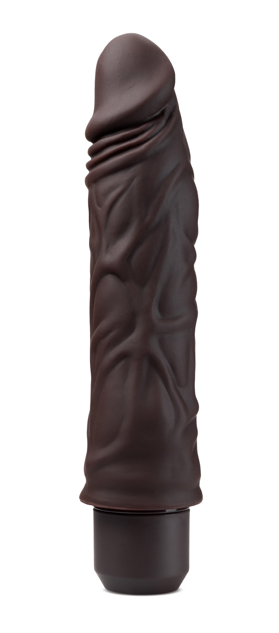 Dr. Skin Silicone - Dr. David - 8 Inch Vibrating Dildo - Brown - Not Very Vanilla