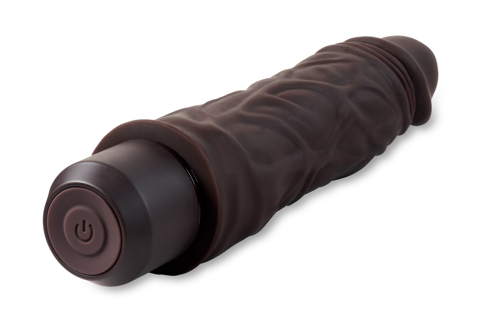 Dr. Skin Silicone - Dr. David - 8 Inch Vibrating Dildo - Brown - Not Very Vanilla