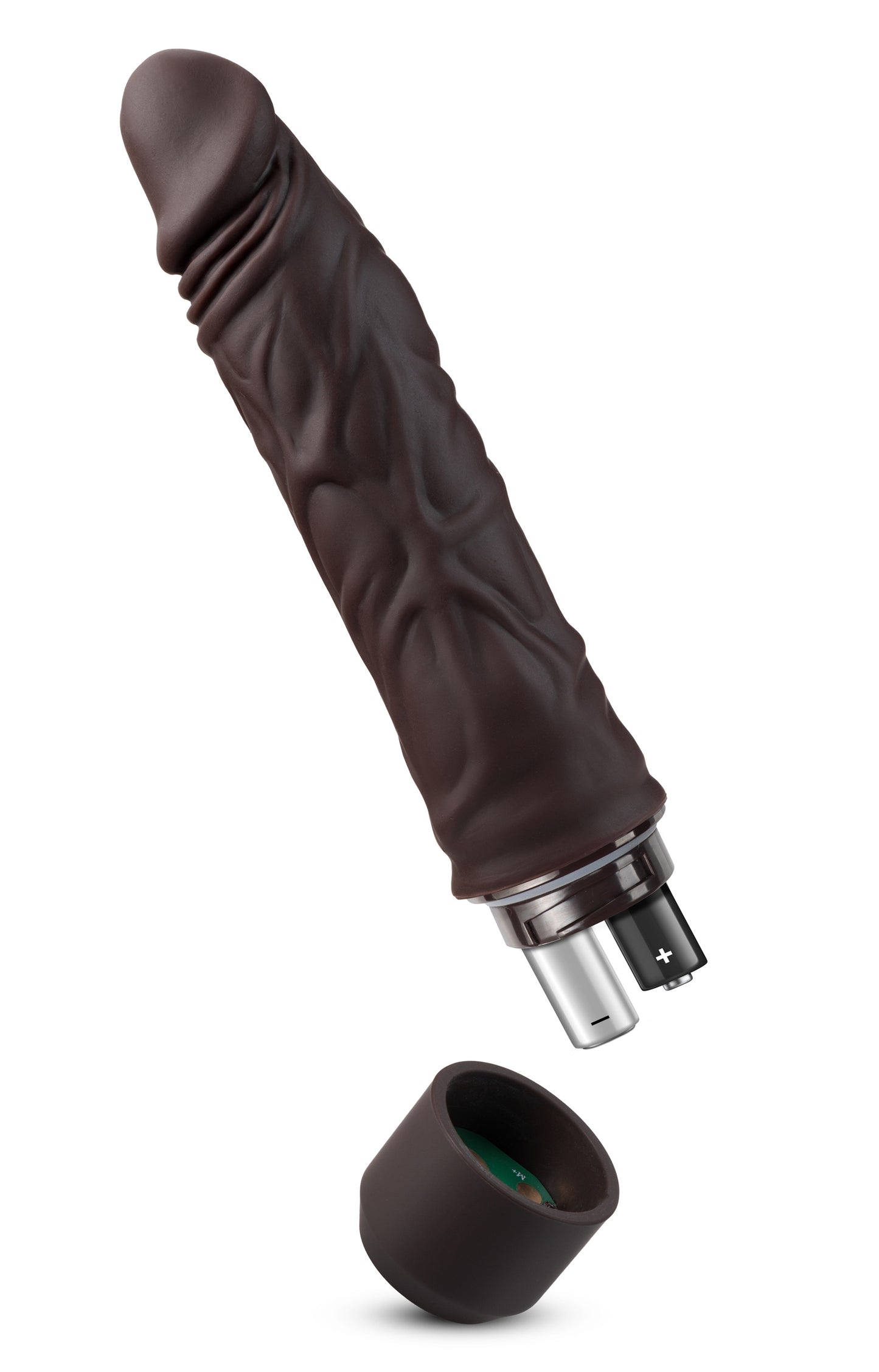 Dr. Skin Silicone - Dr. David - 8 Inch Vibrating Dildo - Brown - Not Very Vanilla