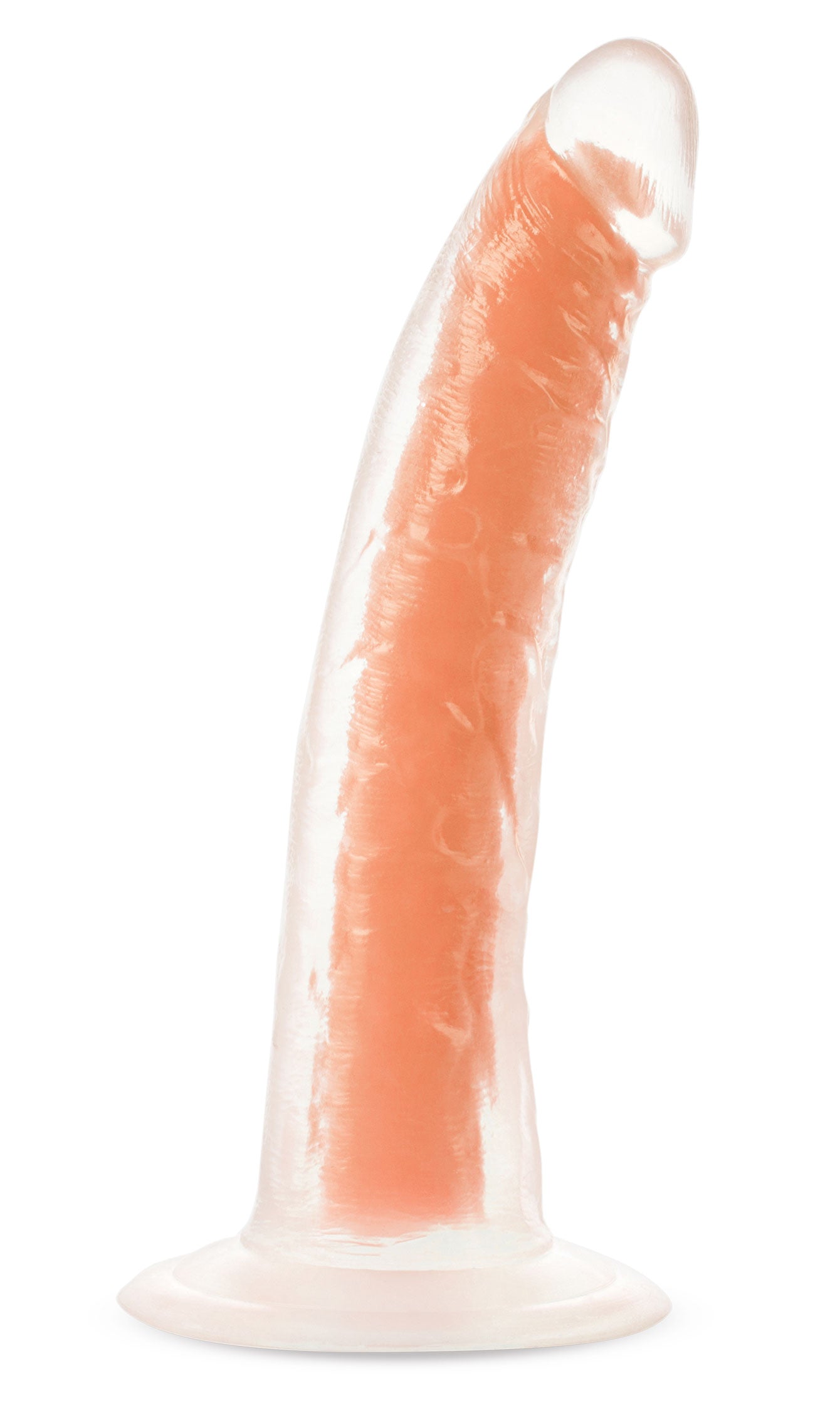 Neo Elite Glow in the Dark - Lavo - 7 Inch Silicone Dual Density Dildo - Neon Orange - Not Very Vanilla