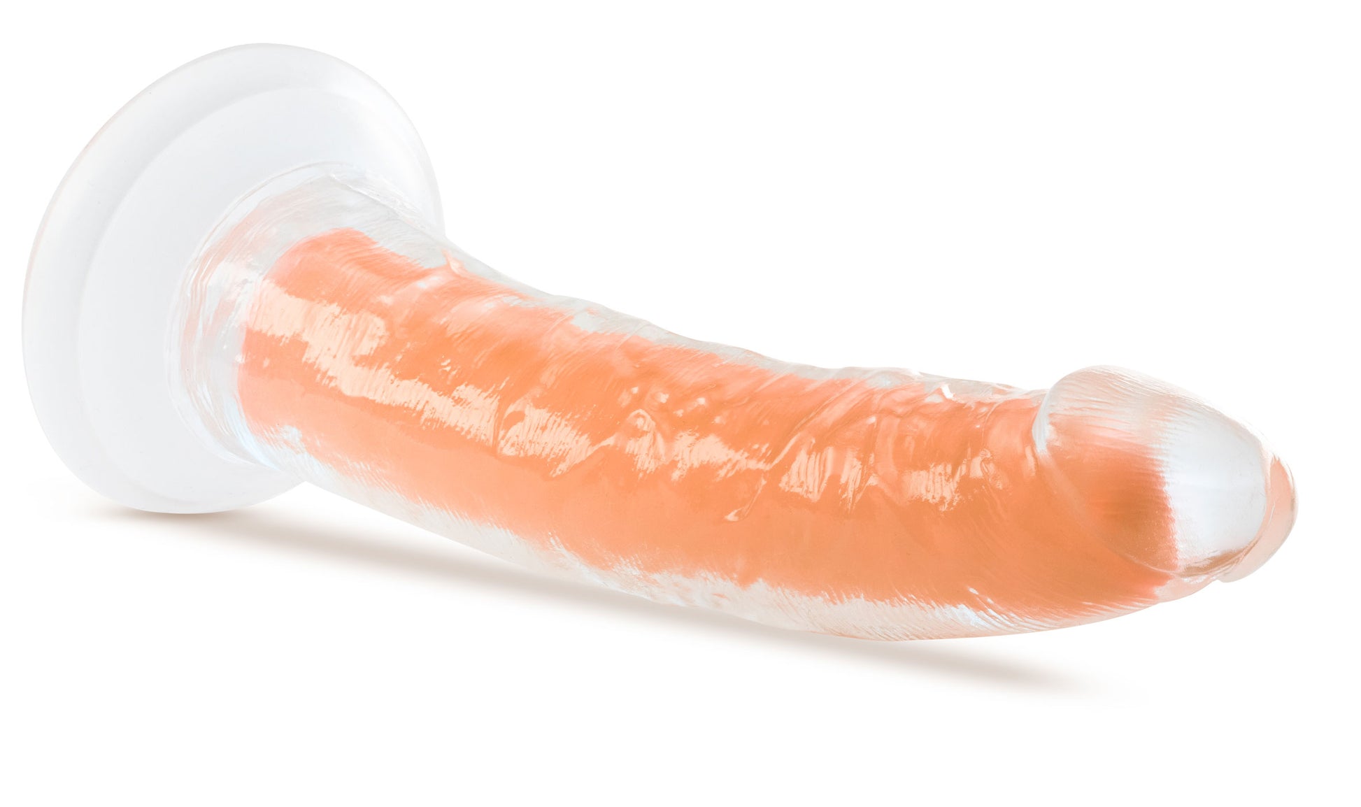 Neo Elite Glow in the Dark - Lavo - 7 Inch Silicone Dual Density Dildo - Neon Orange - Not Very Vanilla