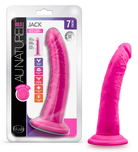 Au Naturel - Bold - Jack - 7 Inch Dildo - Pink - Not Very Vanilla