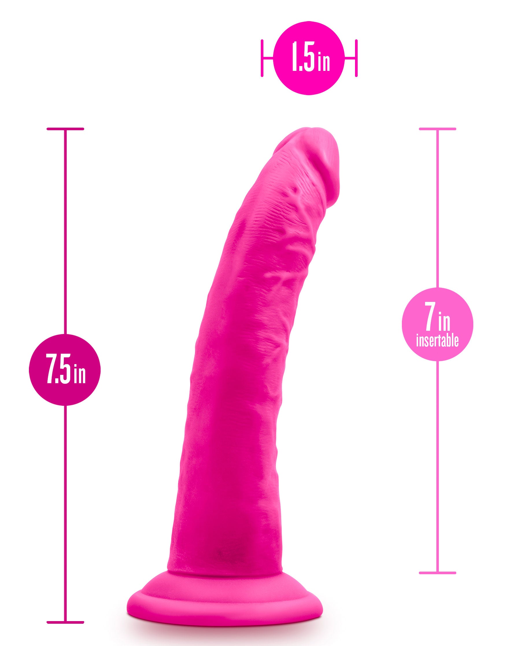 Au Naturel - Bold - Jack - 7 Inch Dildo - Pink - Not Very Vanilla