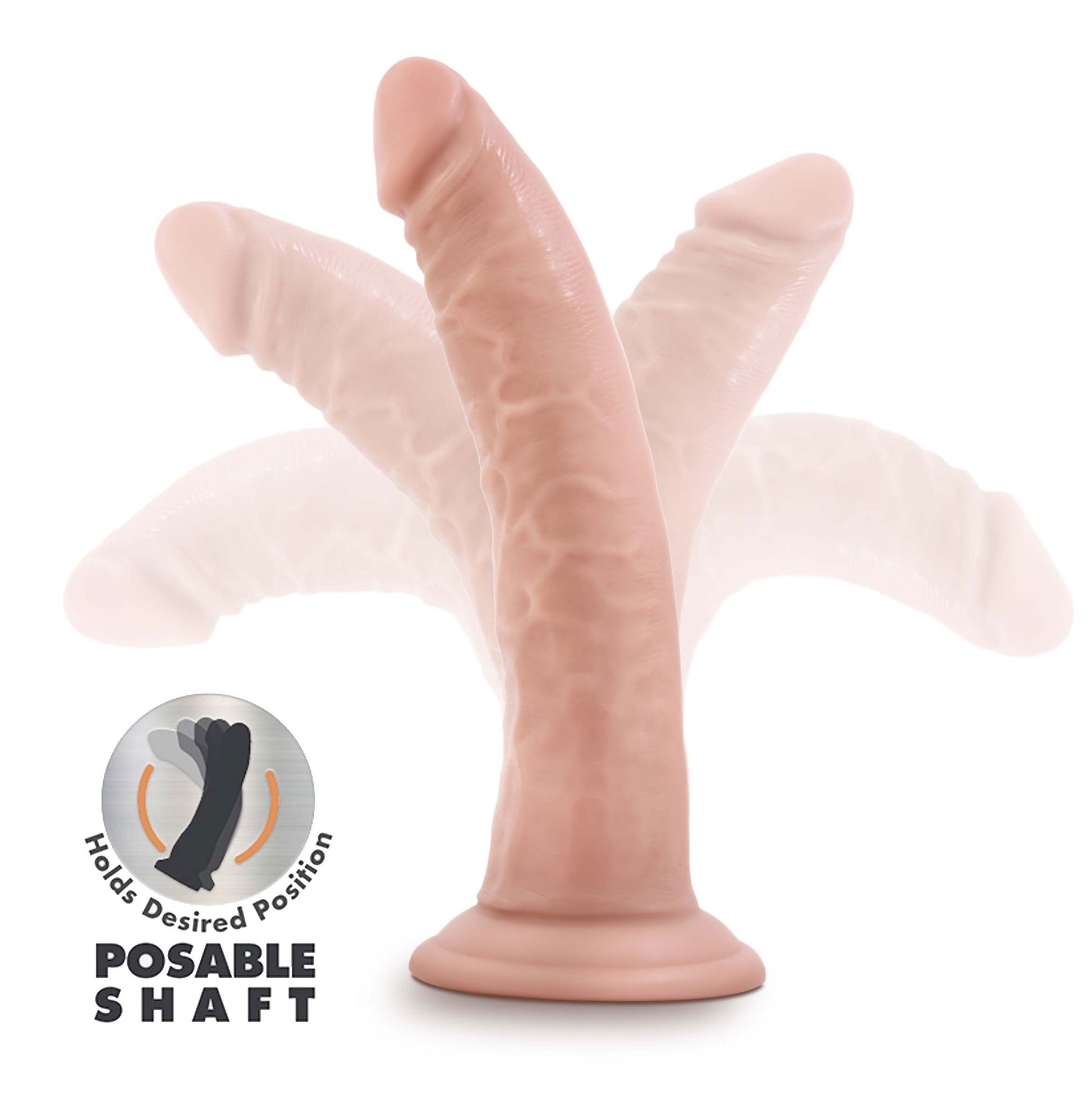 Dr. Skin Plus - 7 Inch Posable Dildo - Vanilla - Not Very Vanilla