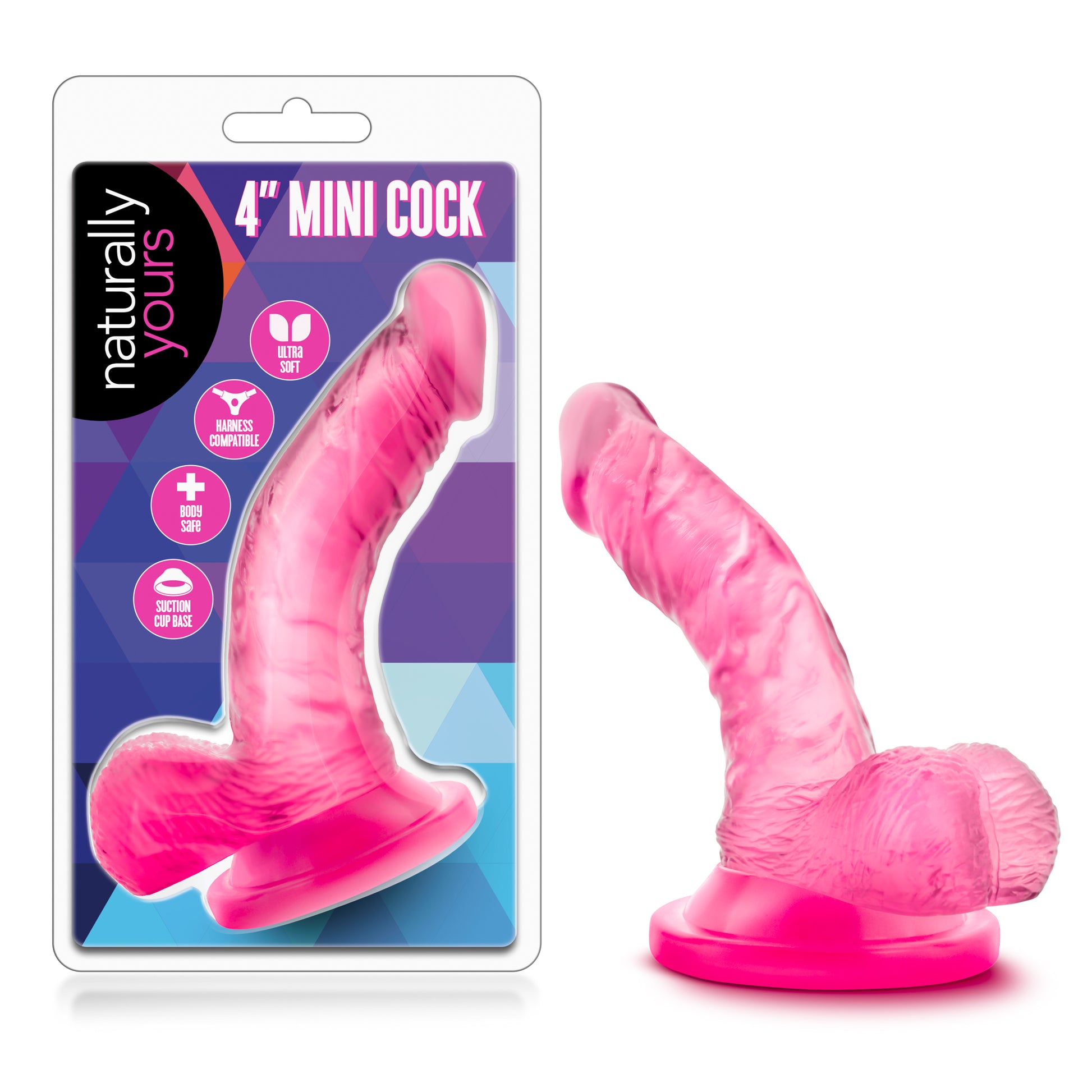 Naturally Yours - 4 Inch Mini Cock - Pink - Not Very Vanilla