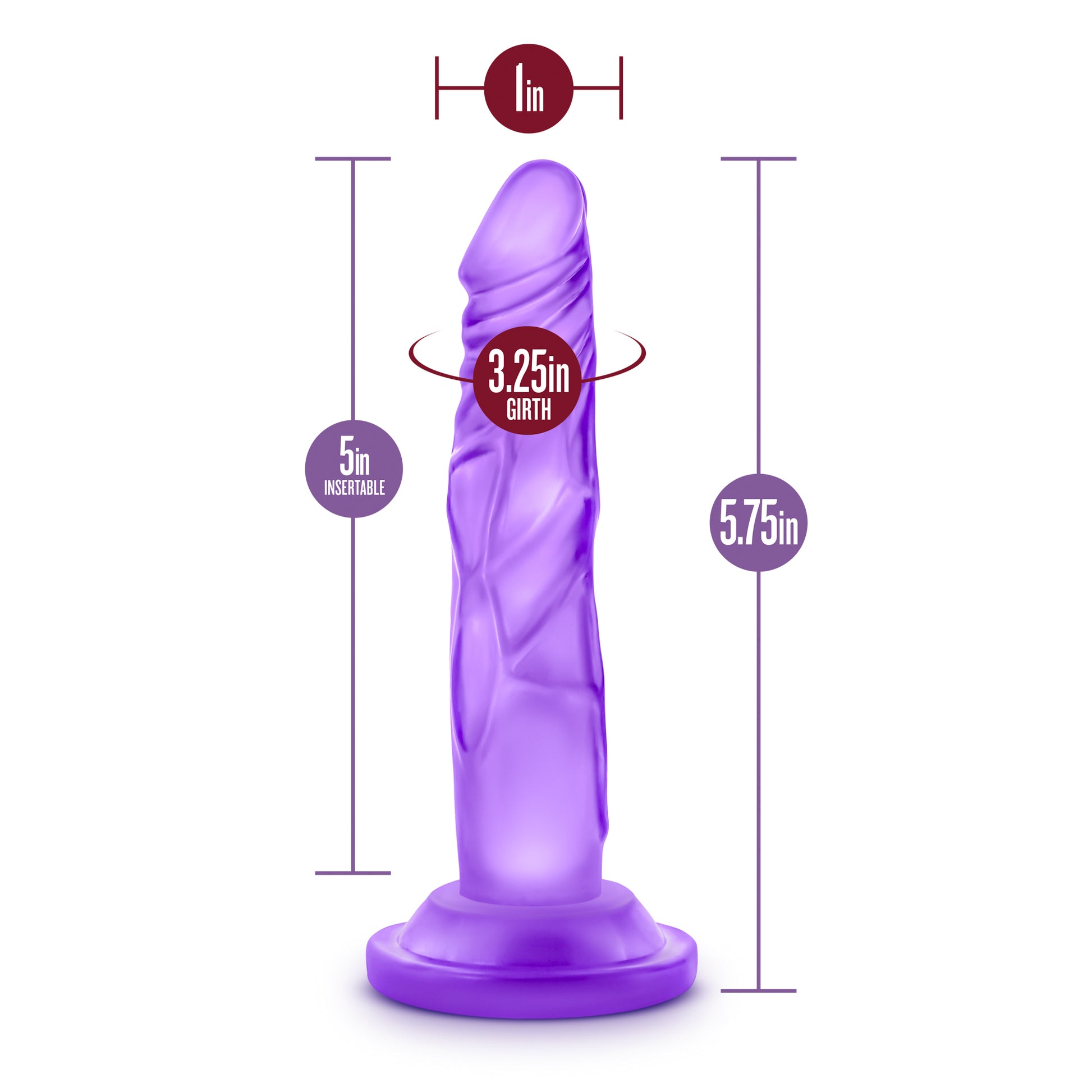 Naturally Yours - 5 Inch Mini Cock - Purple - Not Very Vanilla