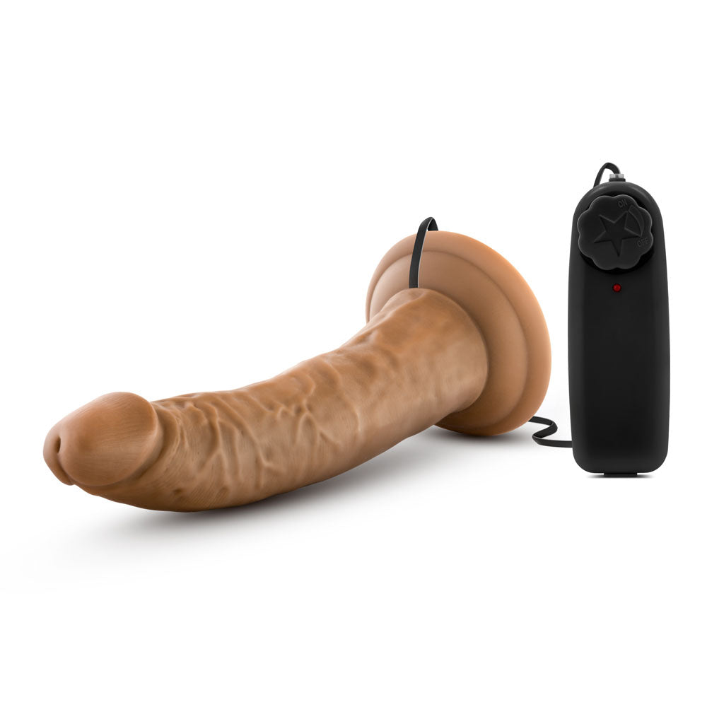 Dr. Skin - Dr. Dave - 7 Inch Vibrating Cock With Suction Cup - Mocha - Not Very Vanilla