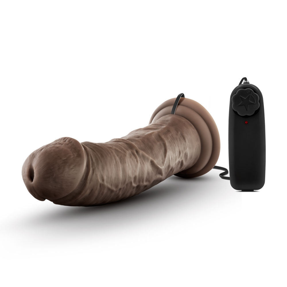 Dr. Skin - Dr. Joe - 8 Inch Vibrating Cock With Suction Cup - Chocolate - Not Very Vanilla