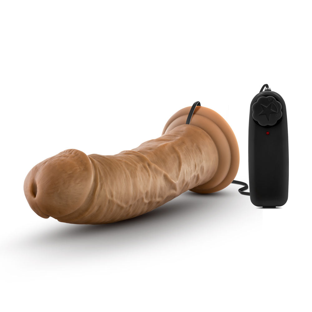 Dr. Skin - Dr. Joe - 8 Inch Vibrating Cock With Suction Cup - Mocha - Not Very Vanilla