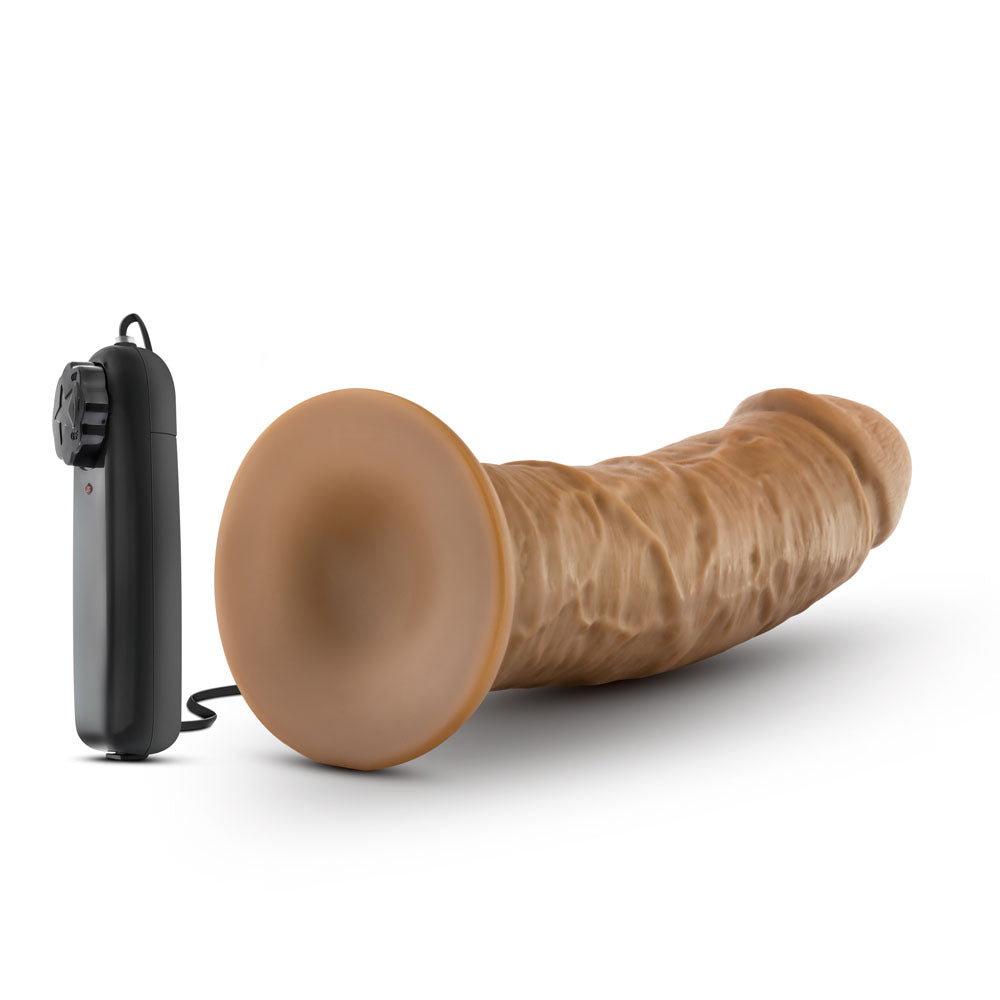 Dr. Skin - Dr. Joe - 8 Inch Vibrating Cock With Suction Cup - Mocha - Not Very Vanilla