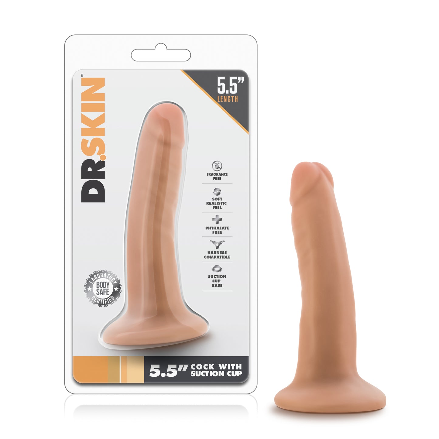 Dr. Skin - 5.5 Inch Cock With Suction Cup - Vanilla - Not Very Vanilla