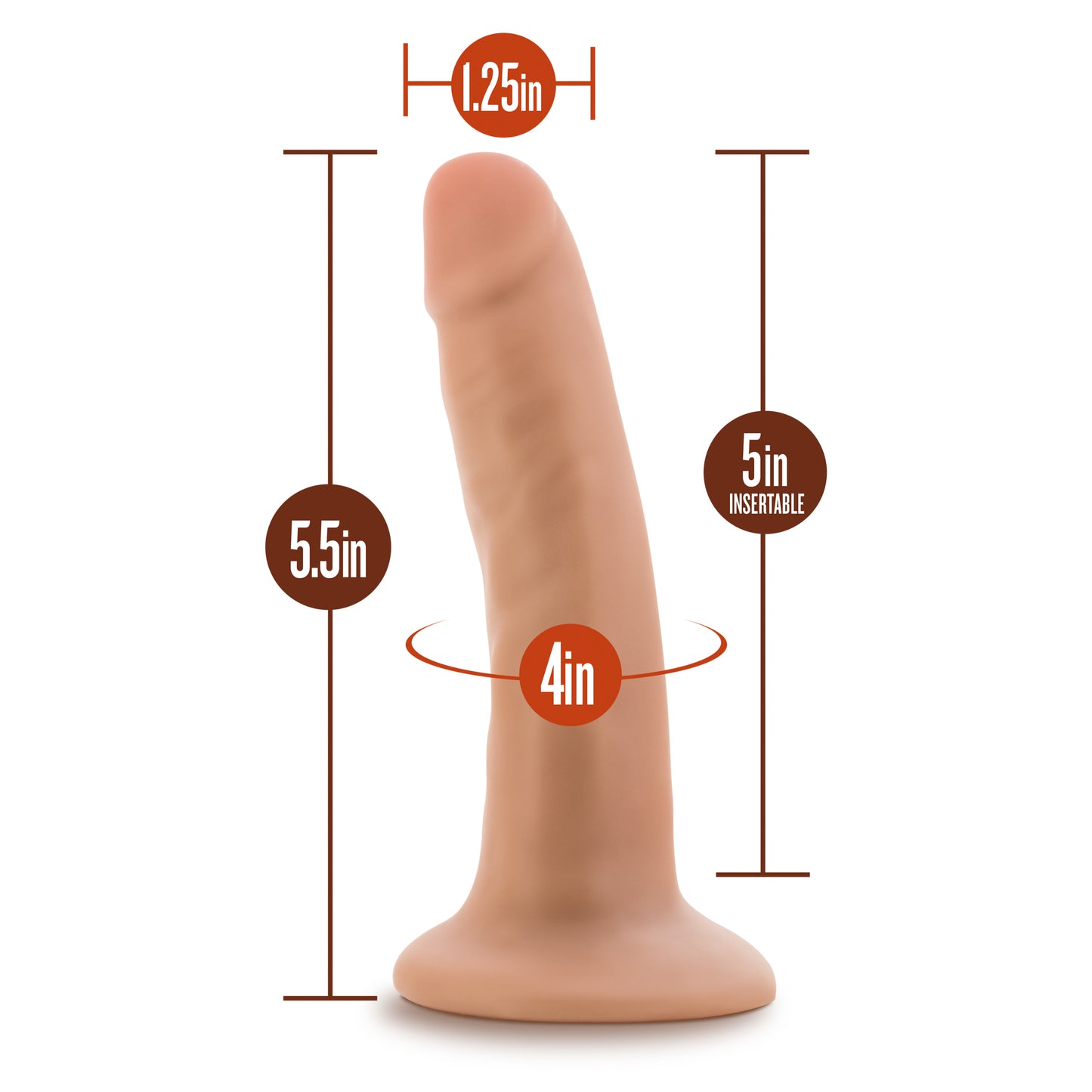 Dr. Skin - 5.5 Inch Cock With Suction Cup - Vanilla - Not Very Vanilla