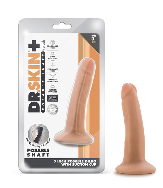 Dr. Skin Plus - 5 Inch Posable Dildo - Vanilla - Not Very Vanilla