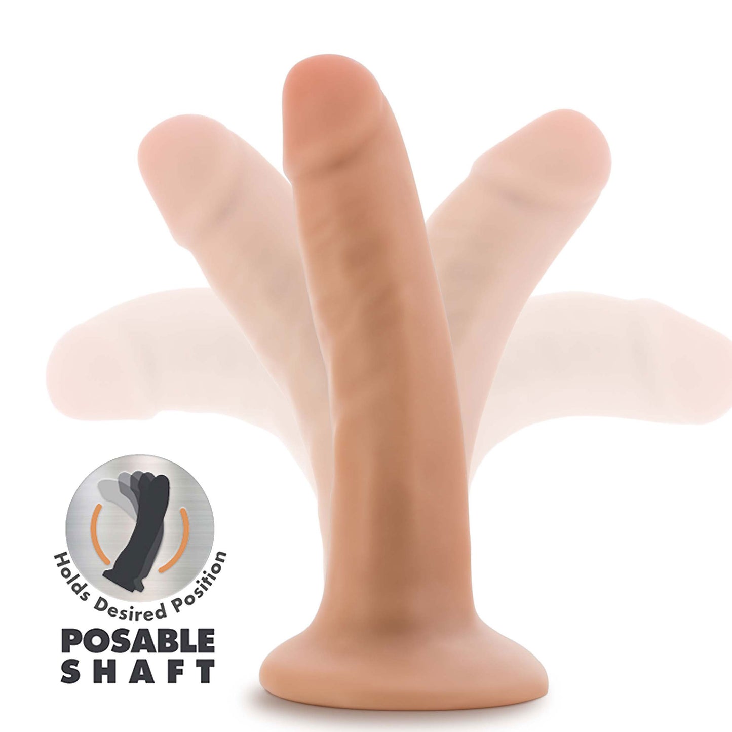 Dr. Skin Plus - 5 Inch Posable Dildo - Vanilla - Not Very Vanilla