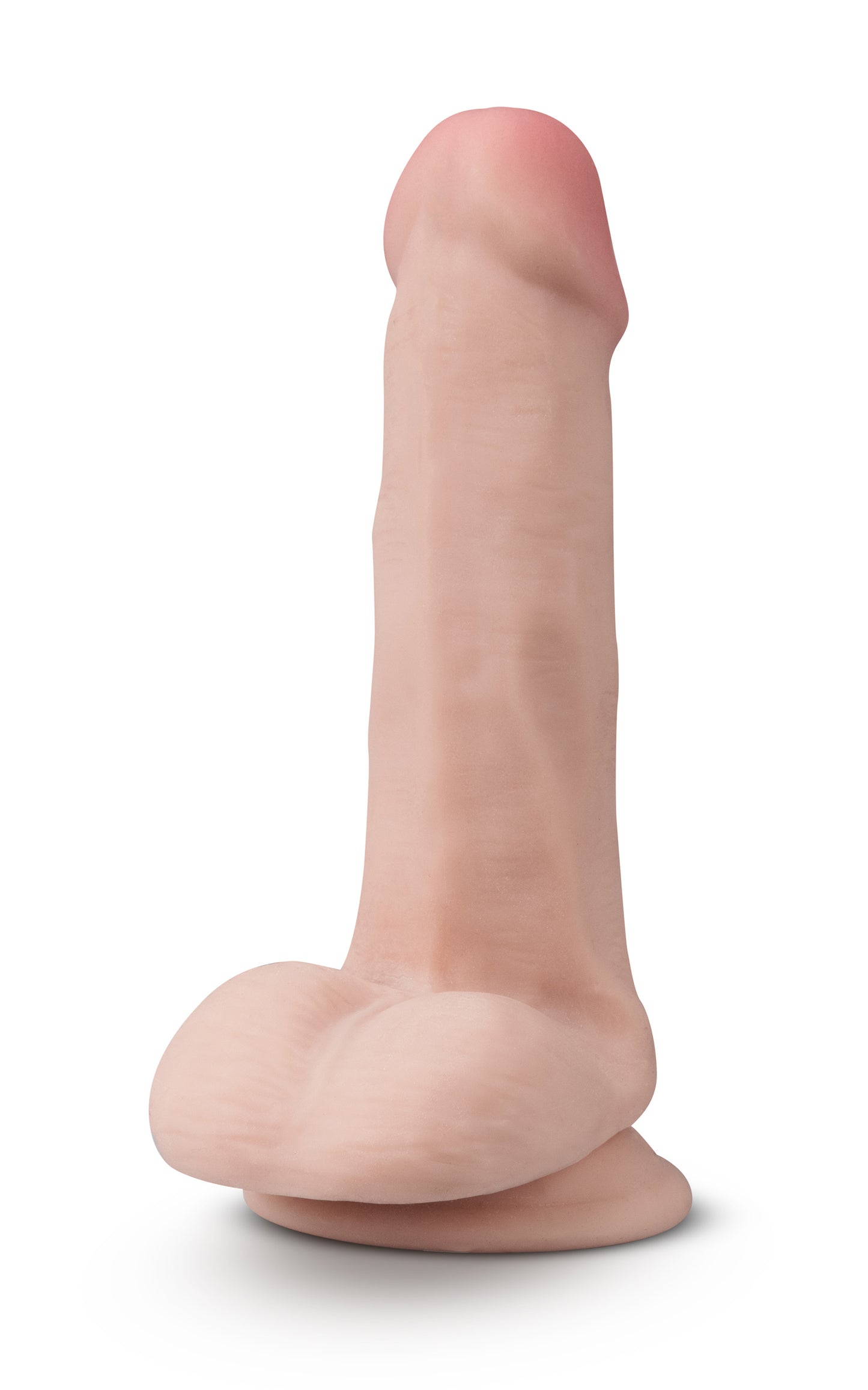 Dr. Skin Plus - 6 Inch Posable Dildo With Balls - Vanilla - Not Very Vanilla