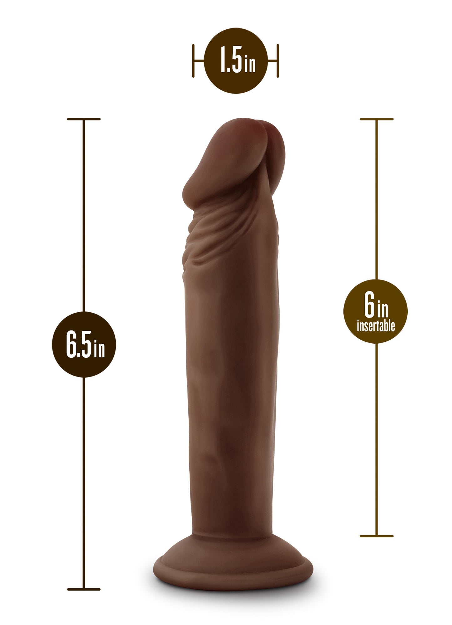 Dr. Skin Plus - 6 Inch Posable Dildo - Chocolate - Not Very Vanilla