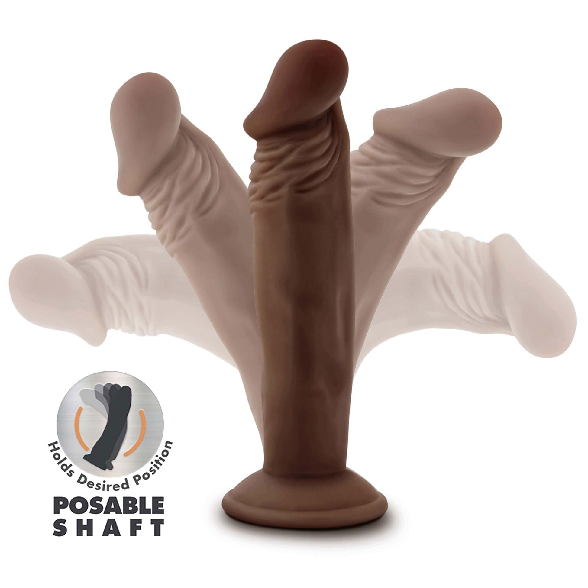 Dr. Skin Plus - 6 Inch Posable Dildo - Chocolate - Not Very Vanilla