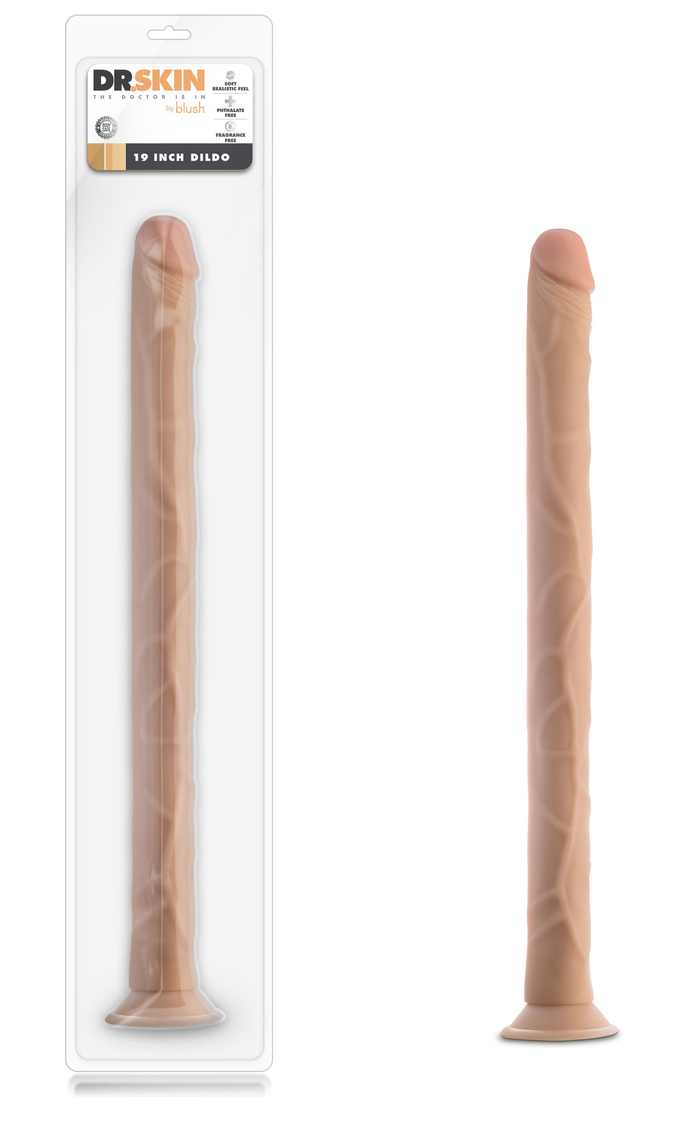 Dr. Skin - 19 Inch Dildo - Beige - Not Very Vanilla