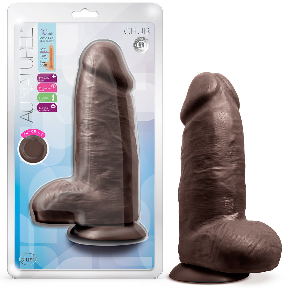 Au Naturel - Chub - 10 Inch Dildo - Chocolate - Not Very Vanilla