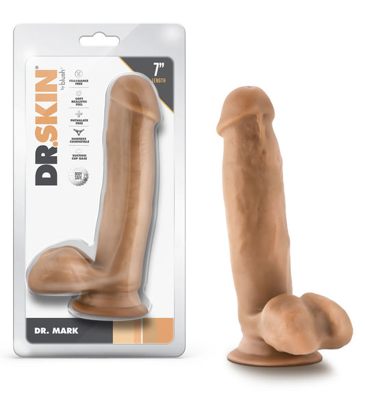 Dr. Skin - Dr. Mark - 7 Inch Dildo With Balls - Tan - Not Very Vanilla