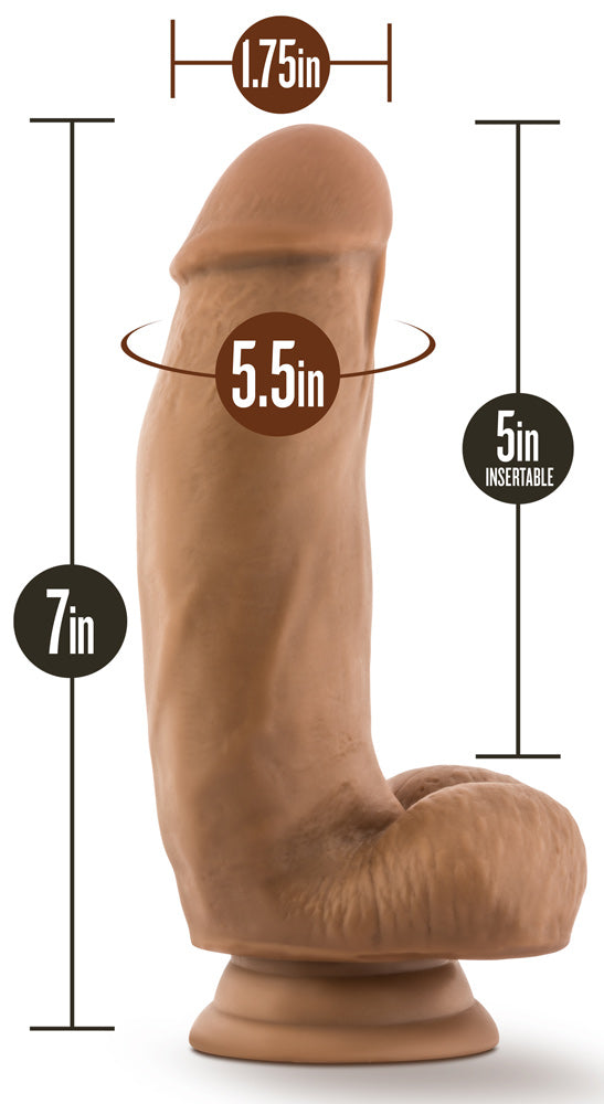 Dr. Skin Silicone - Dr. Samuel - 7 Inch Dildo With Suction Cup - Mocha - Not Very Vanilla