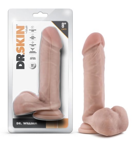 Dr. Skin - Dr. William - 8 Inch Dildo With Balls - Beige - Not Very Vanilla