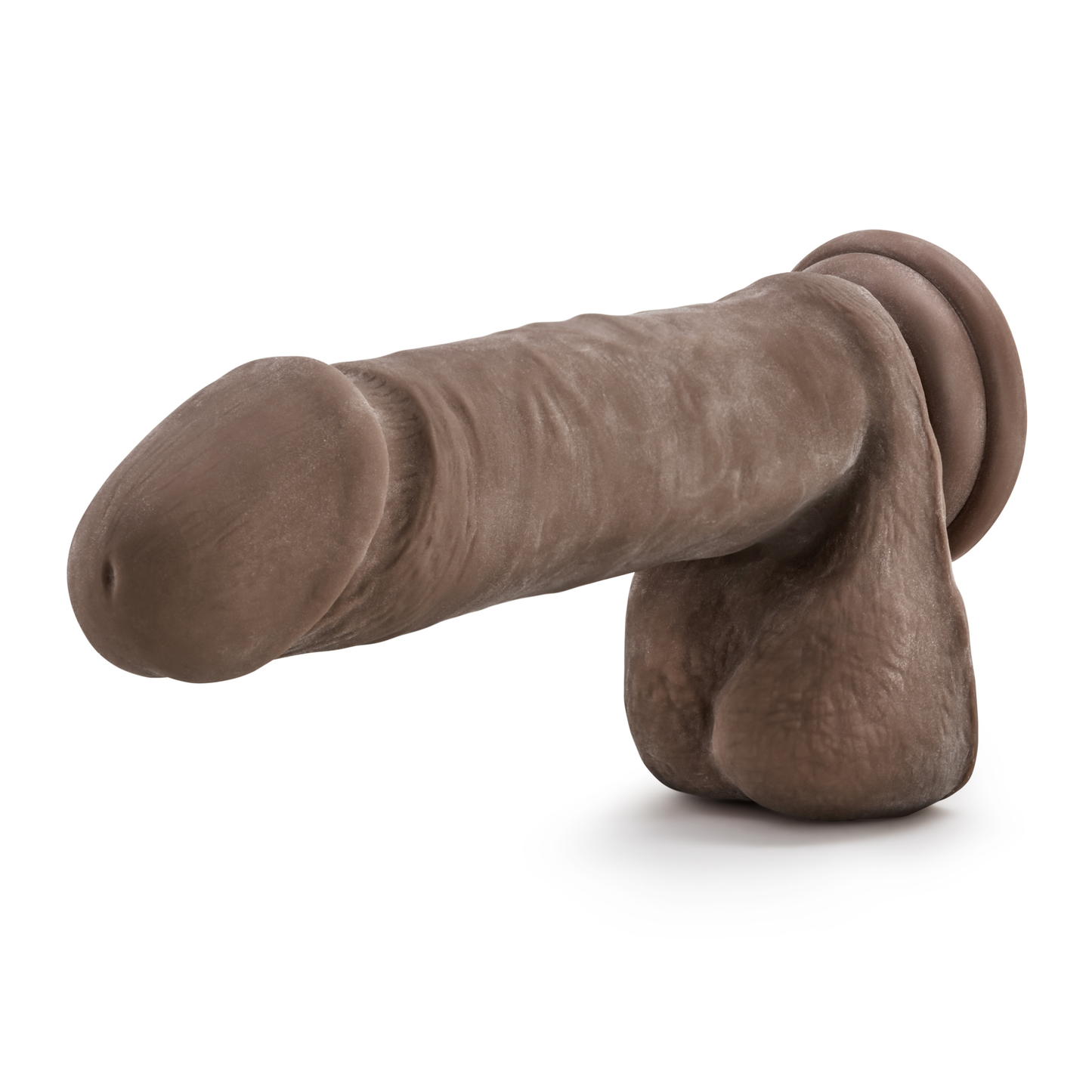 Dr. Skin Plus - 9 Inch Thick Posable Dildo With Balls - Chocolate - Not Very Vanilla