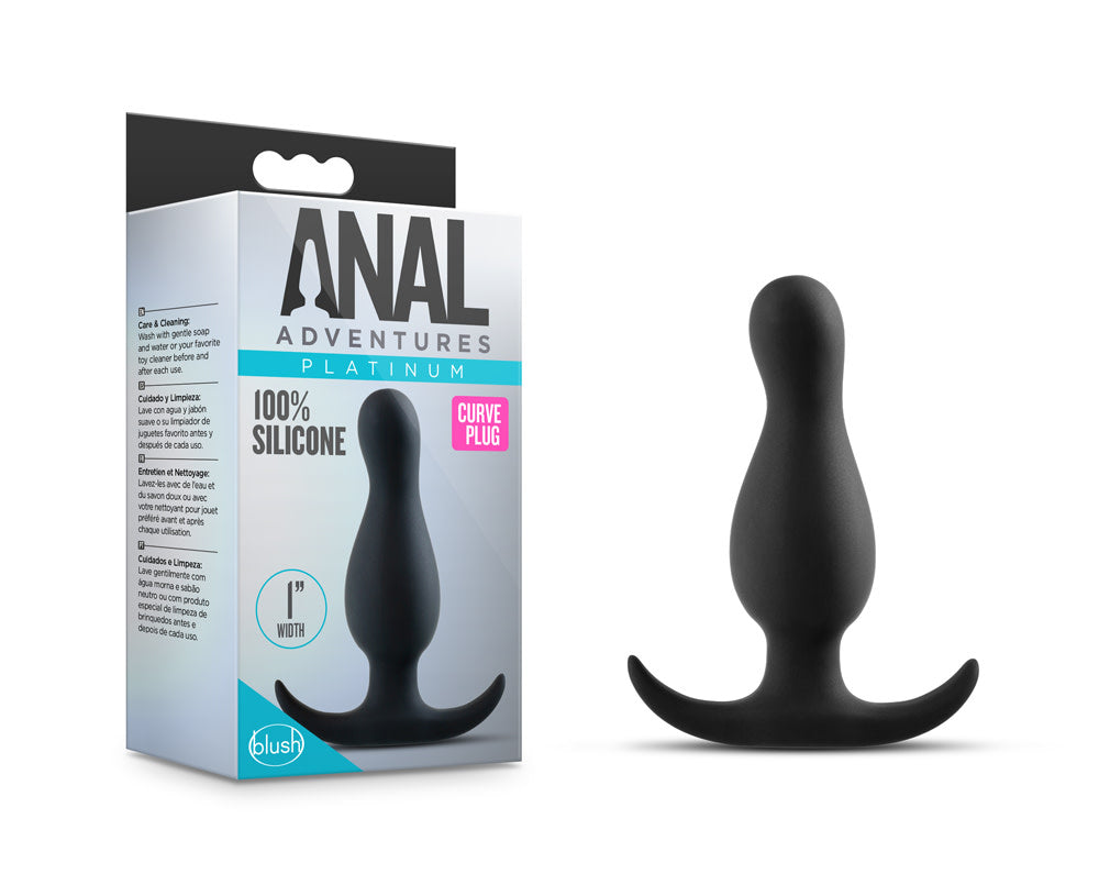 Anal Adventures Platinum - Curve Plug - Black - Not Very Vanilla